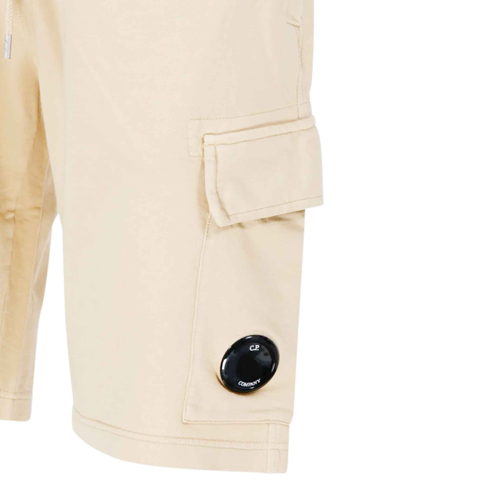 C.P. Company Light Fleece Sweat Bermuda Shorts in Pistachio Shell