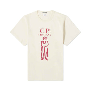 C.P. Company 30/2 Mercerized Jersey Twisted British Sailor T-shirt in Pistachio Shell