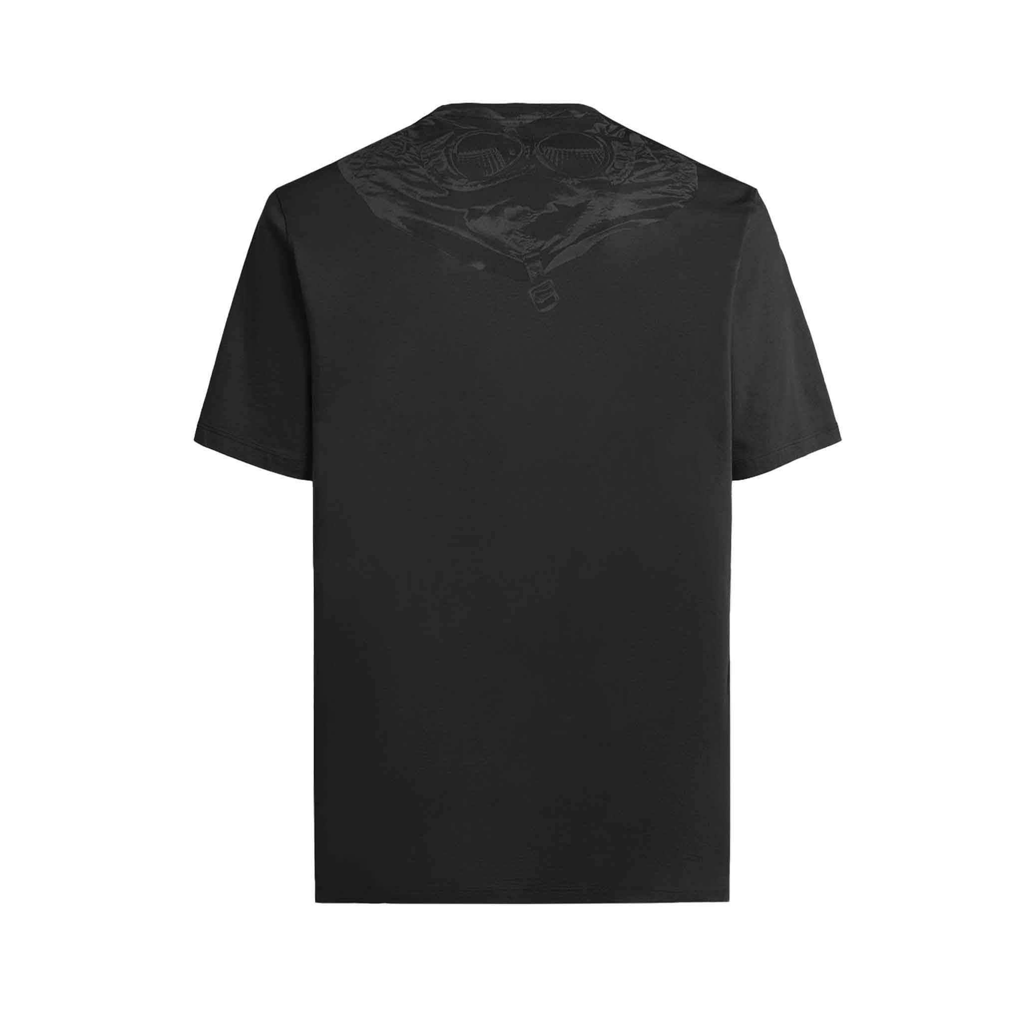 C.P. Company 30/1 Jersey Goggle T-shirt in Black