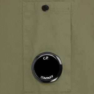 C.P. Company Gabardine Zipped Shirt in Agave Green