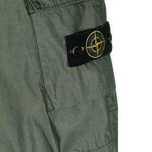 Stone Island Junior Cotton/ Polyester Cargo Trousers in Olive Green