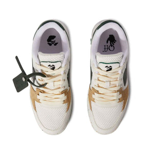 OFF-WHITE Slim Out Of Office Sneaker Leather and Mesh in White/Green