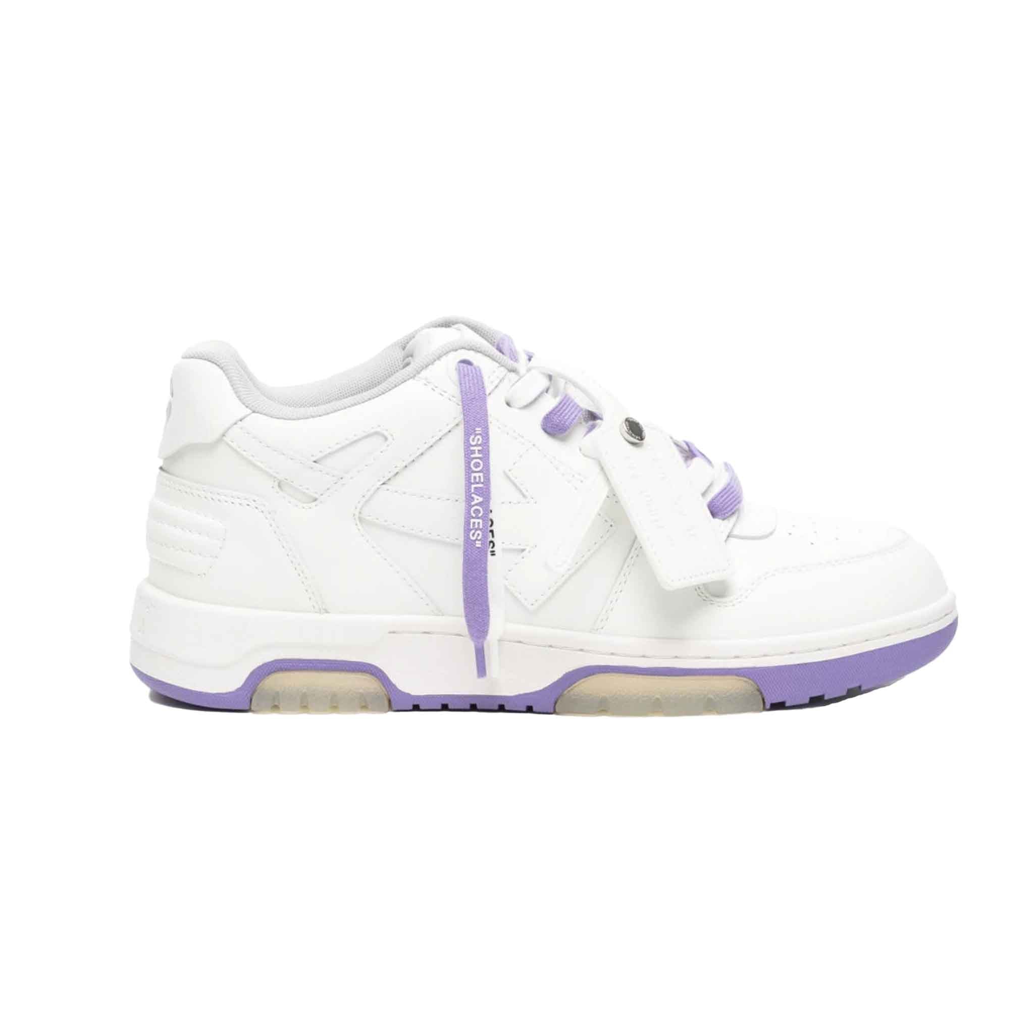 OFF-WHITE Out Of Office Sneaker Leather in White/Lilac