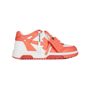 OFF-WHITE Out Of Office Sneaker Calf Leather in Coral Red