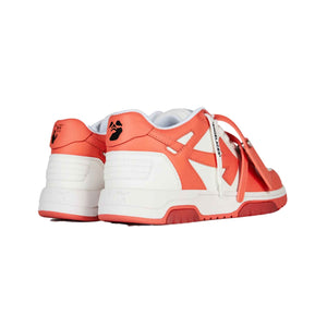 OFF-WHITE Out Of Office Sneaker Calf Leather in Coral Red
