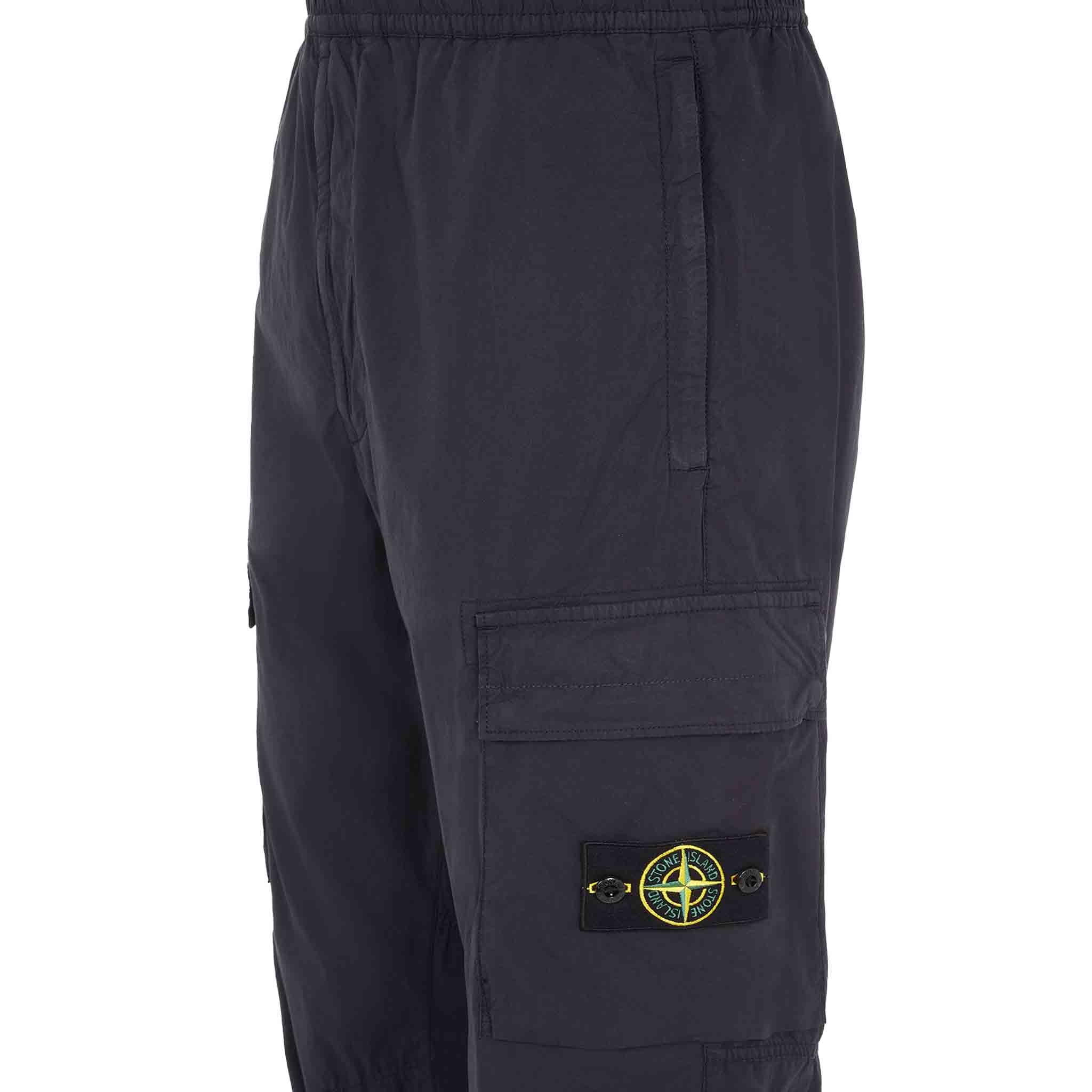Stone Island Cargo Pants Elasticated Cuffs in Navy