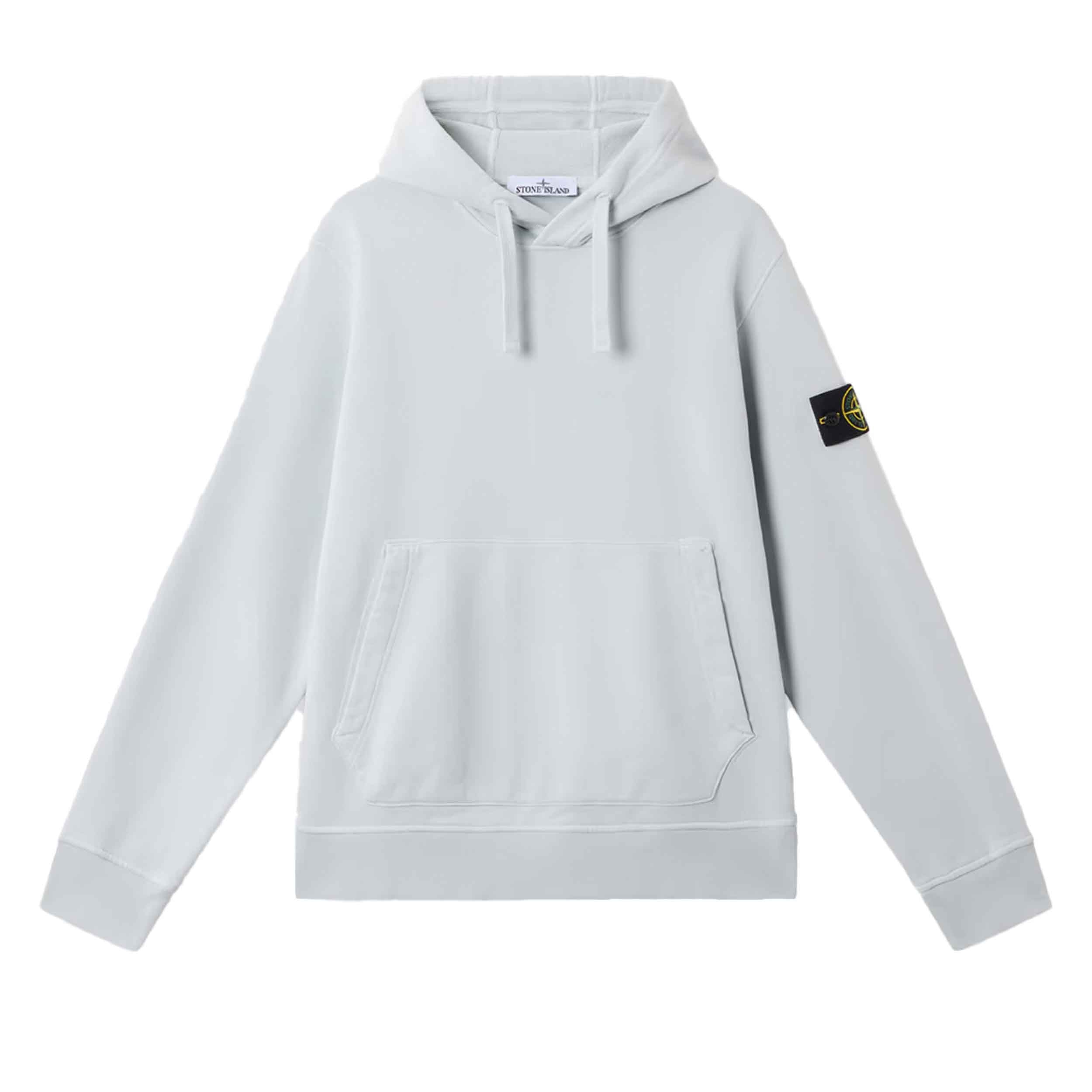 Fleece Hoodie Sky Blue Stone Island Hoodie Stone Island Organic