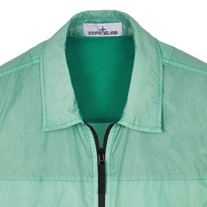 Stone Island Garment Dyed Crinkle Reps R-NY Overshirt in Light Green