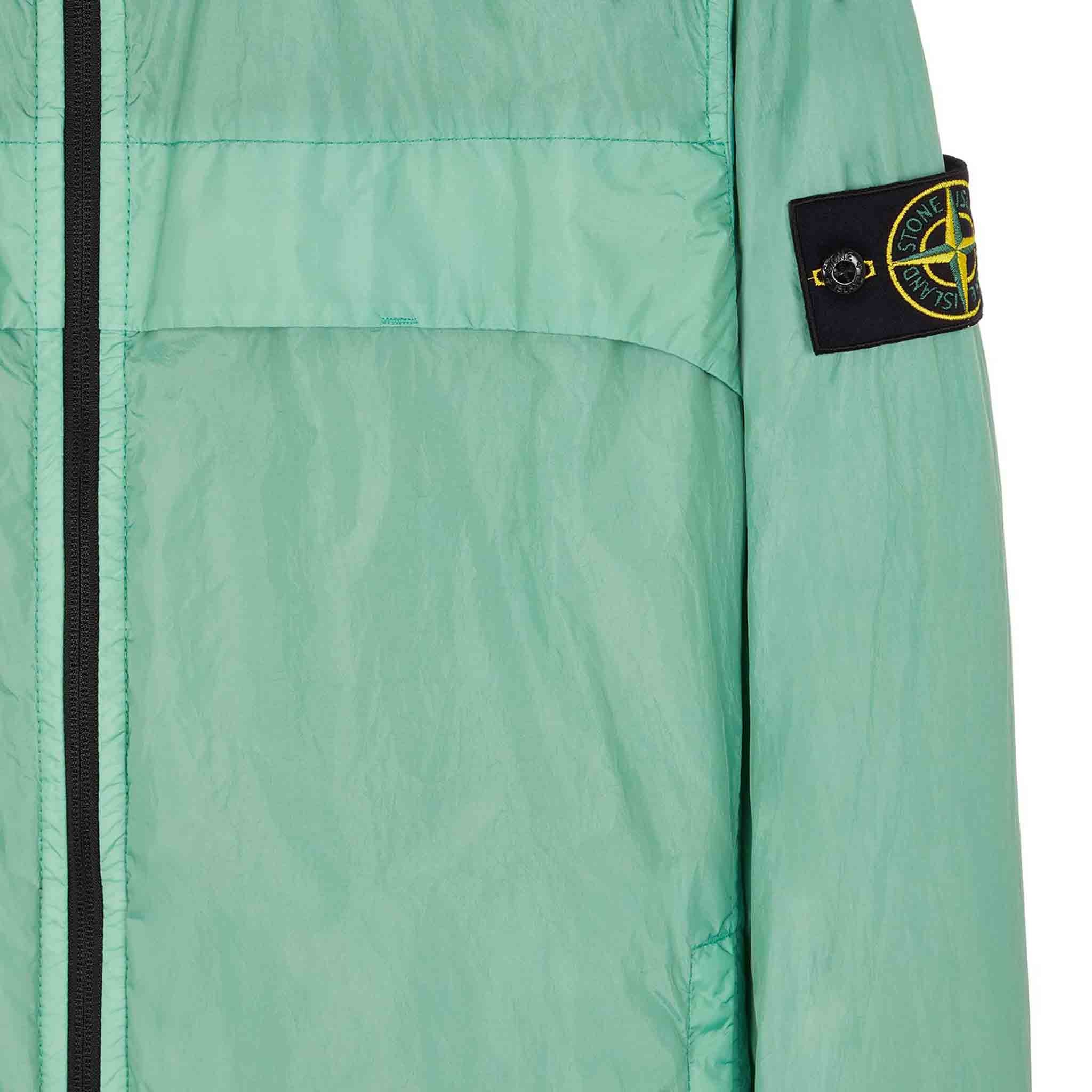 Stone Island Garment Dyed Crinkle Reps R-NY Overshirt in Light Green