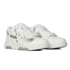 OFF-WHITE Out Of Office Sneaker Calf Leather in White/Silver