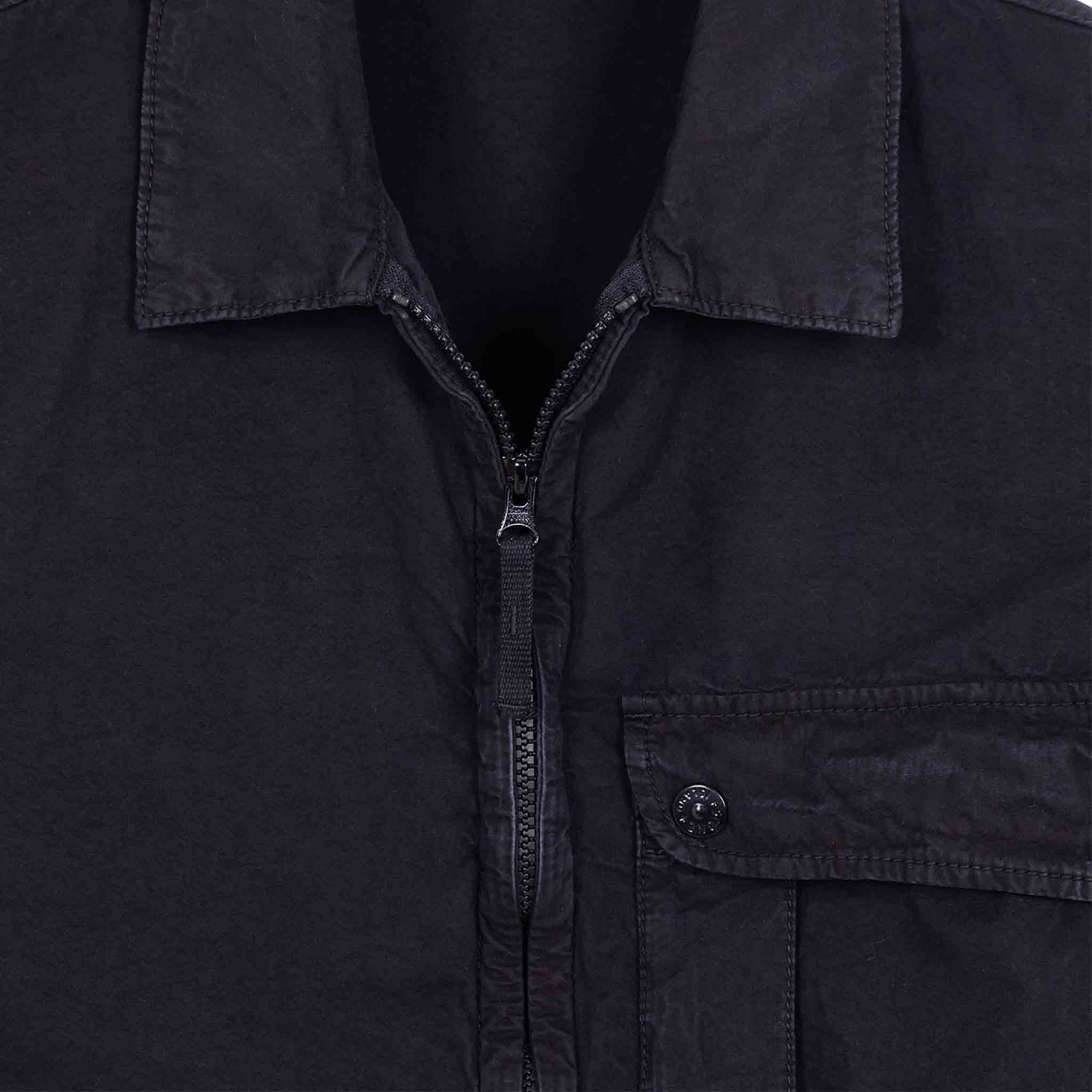 Stone Island 'Old Treatment' Regular Fit Overshirt in Navy