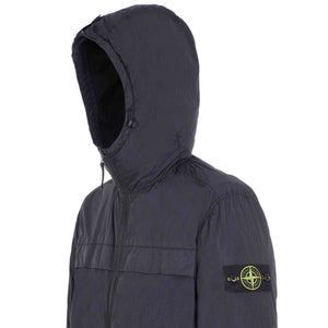 Stone Island Garment Dyed Crinkle Reps R-NY Hooded Jacket in Navy