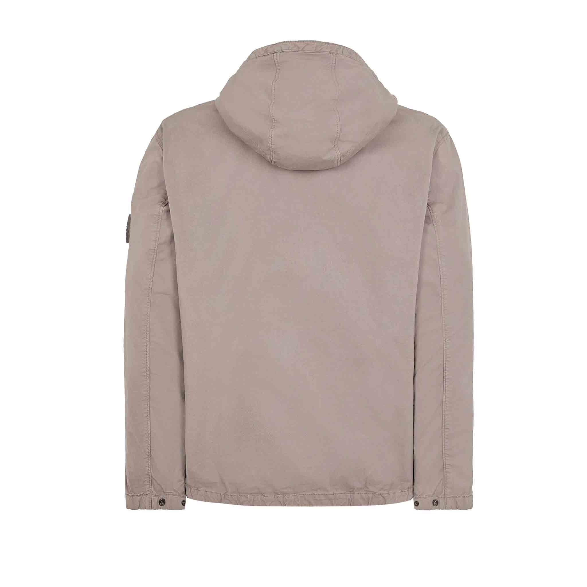 Stone Island Supima Cotton Twill Stretch-TC Hooded Jacket in Dove Grey
