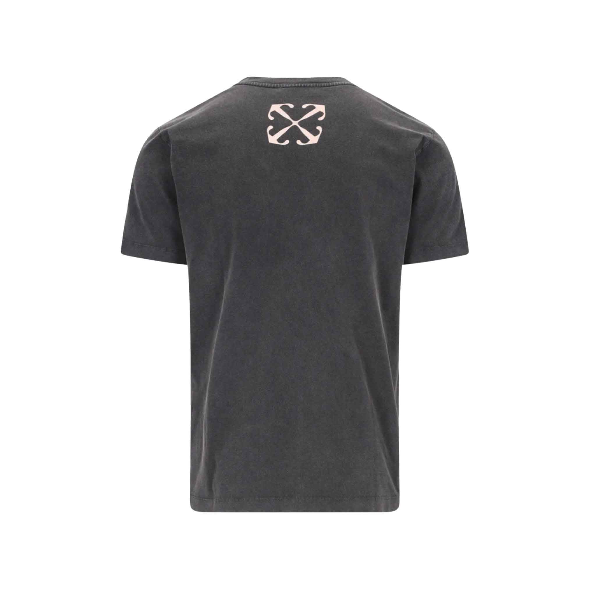 OFF-WHITE St Matthew Slim T-Shirt in Washed Black