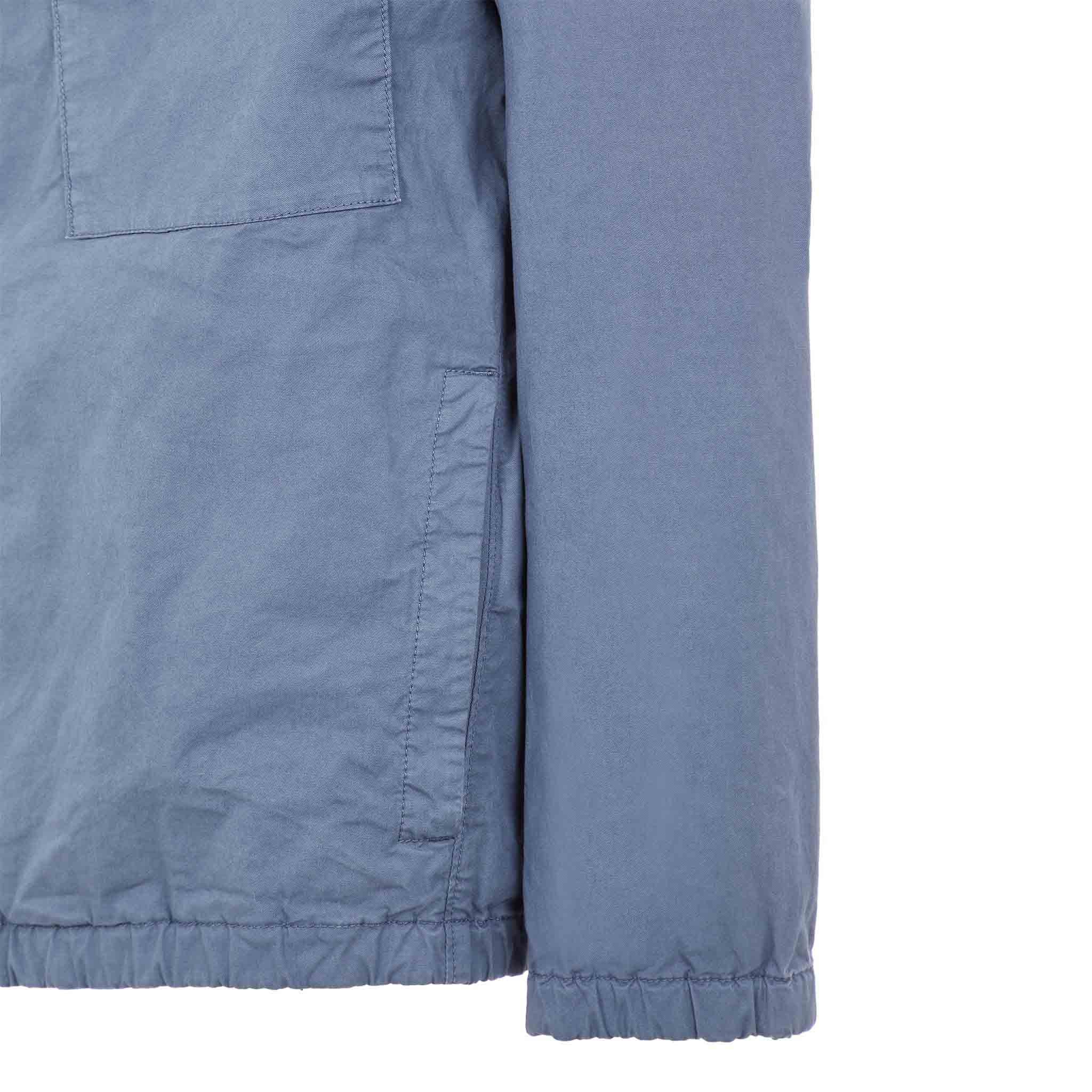 Stone Island Supima Cotton Twill Stretch-TC Hooded Jacket in Avio Blue