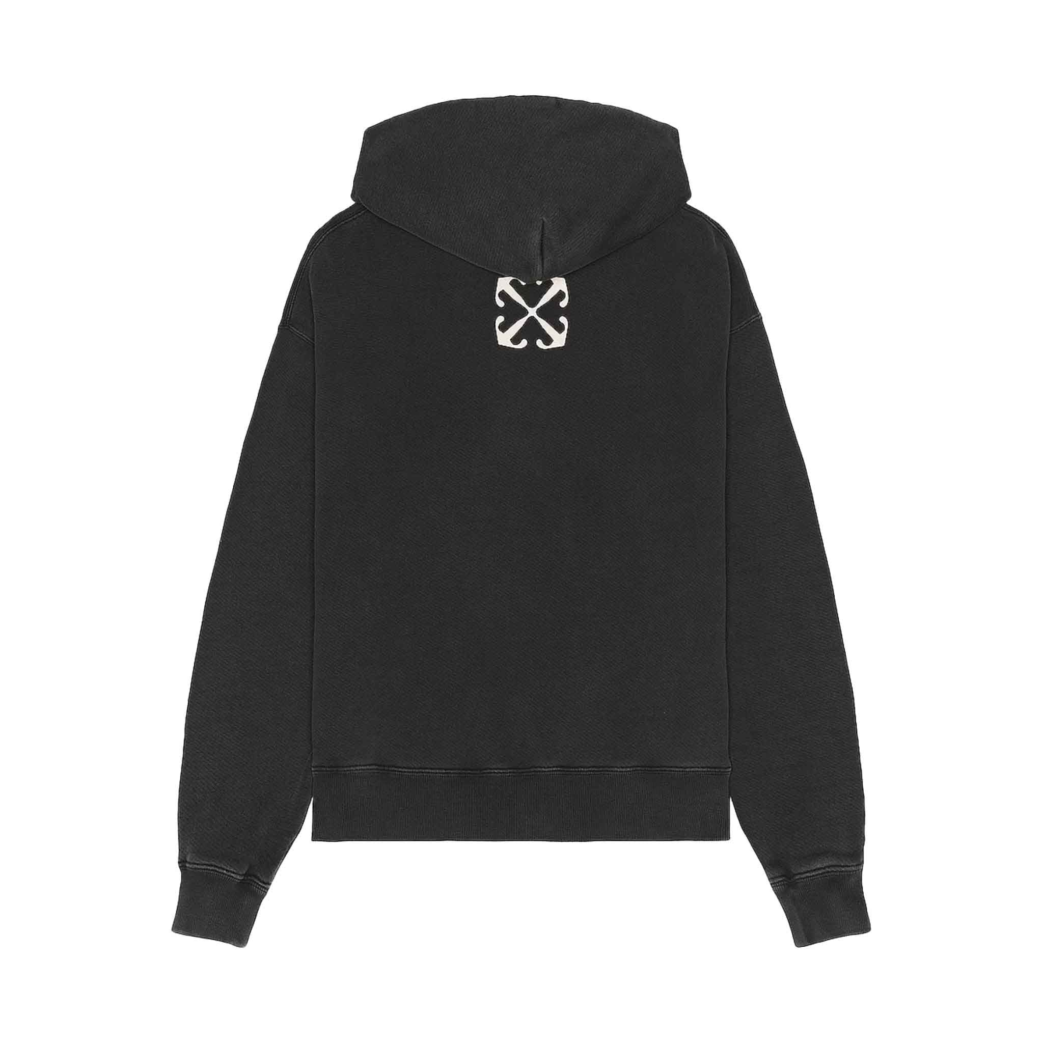 OFF-WHITE St Matthew Skate Hoodie in Washed Black