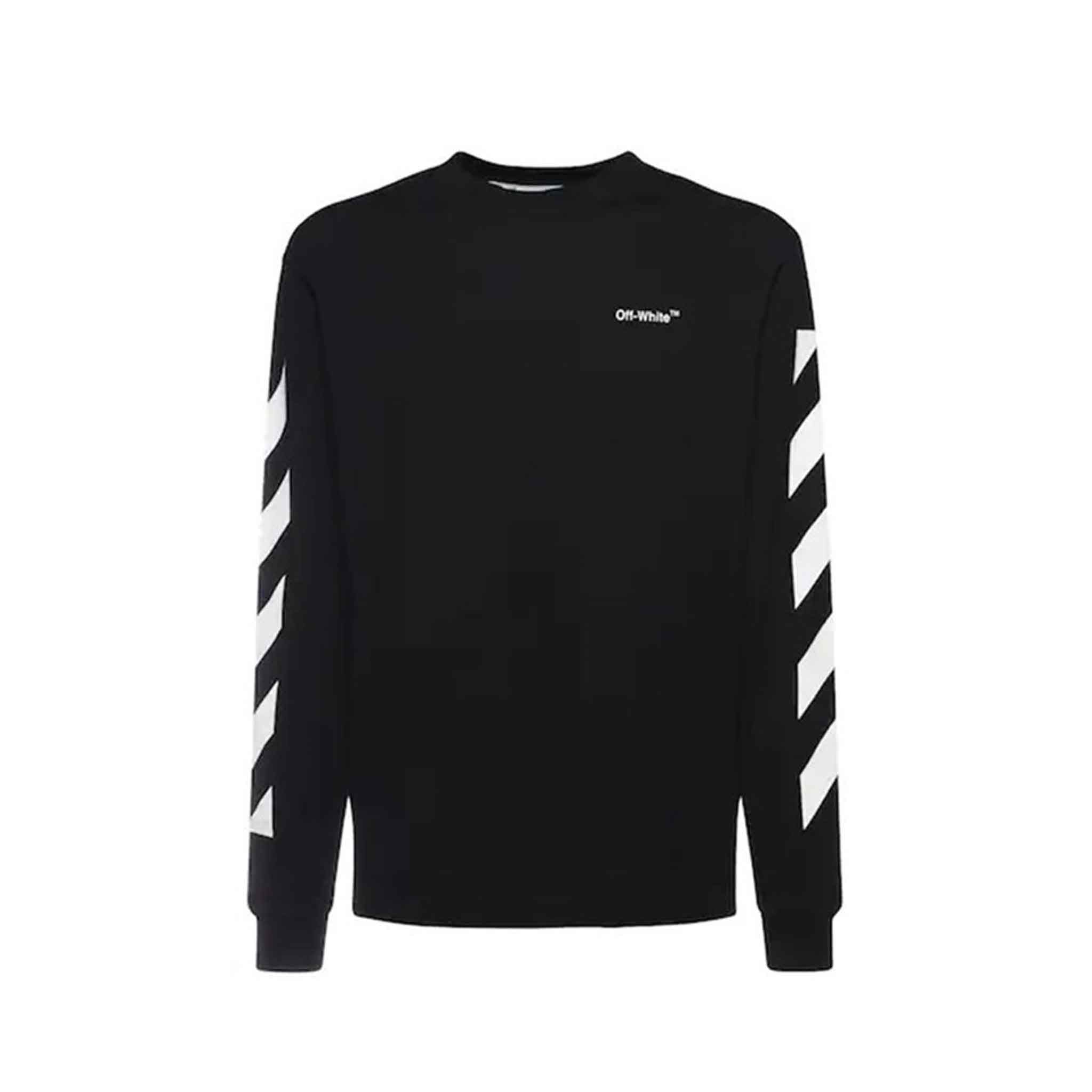 OFF-WHITE Diagonal Helvetica Skate L/S T-Shirt in Black
