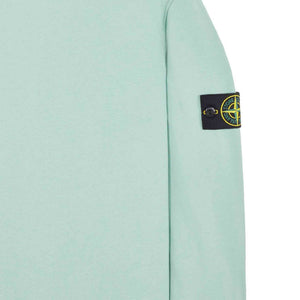 Stone Island Garment Dyed Crewneck Sweatshirt in Light Green