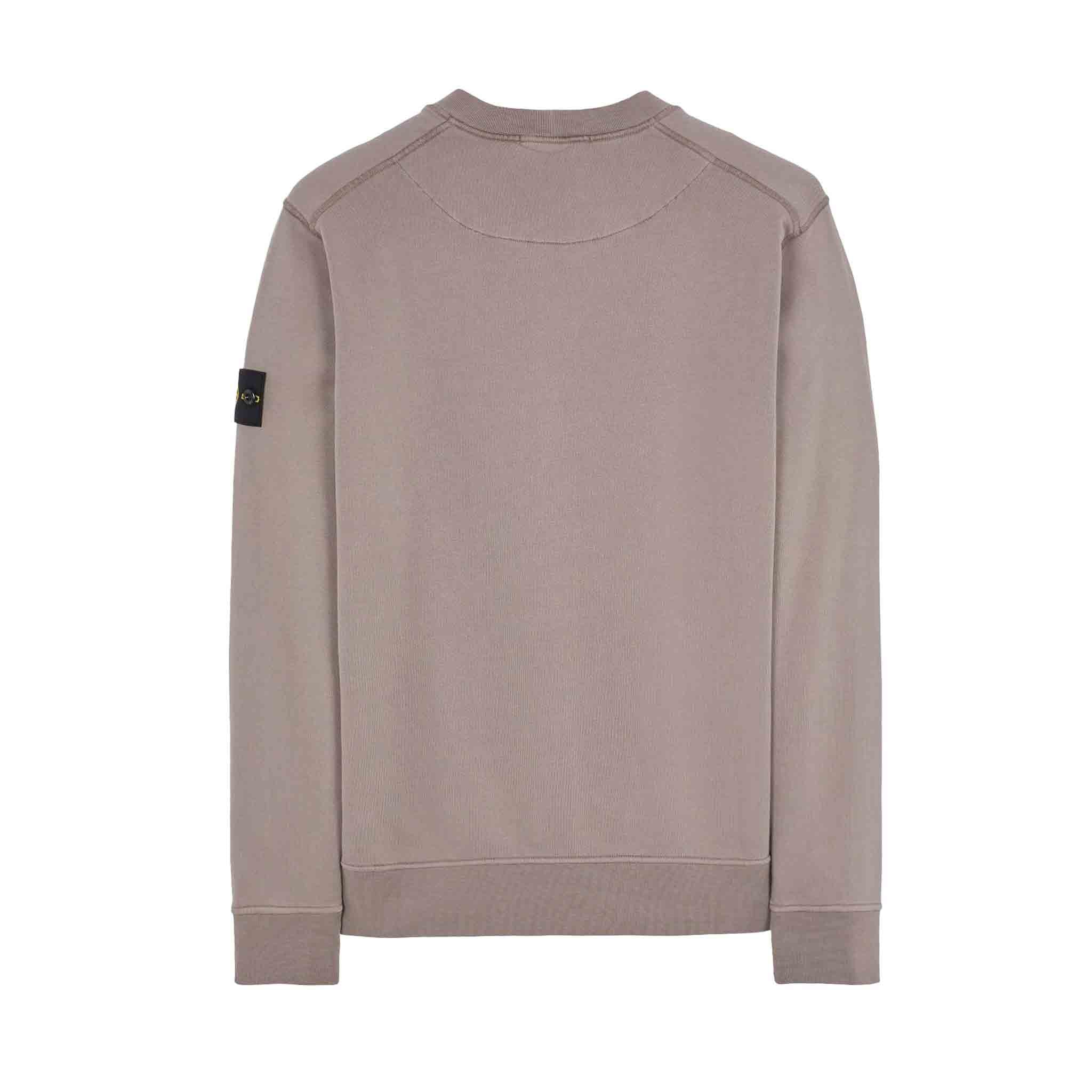 Stone Island Garment Dyed Crewneck Sweatshirt in Dove Grey
