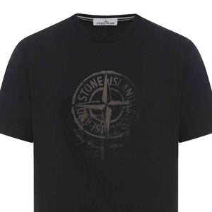 Stone Island 'Reflective One' Print T-Shirt in Black