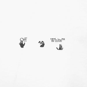 OFF-WHITE OW Logo Slim Hoodie in White