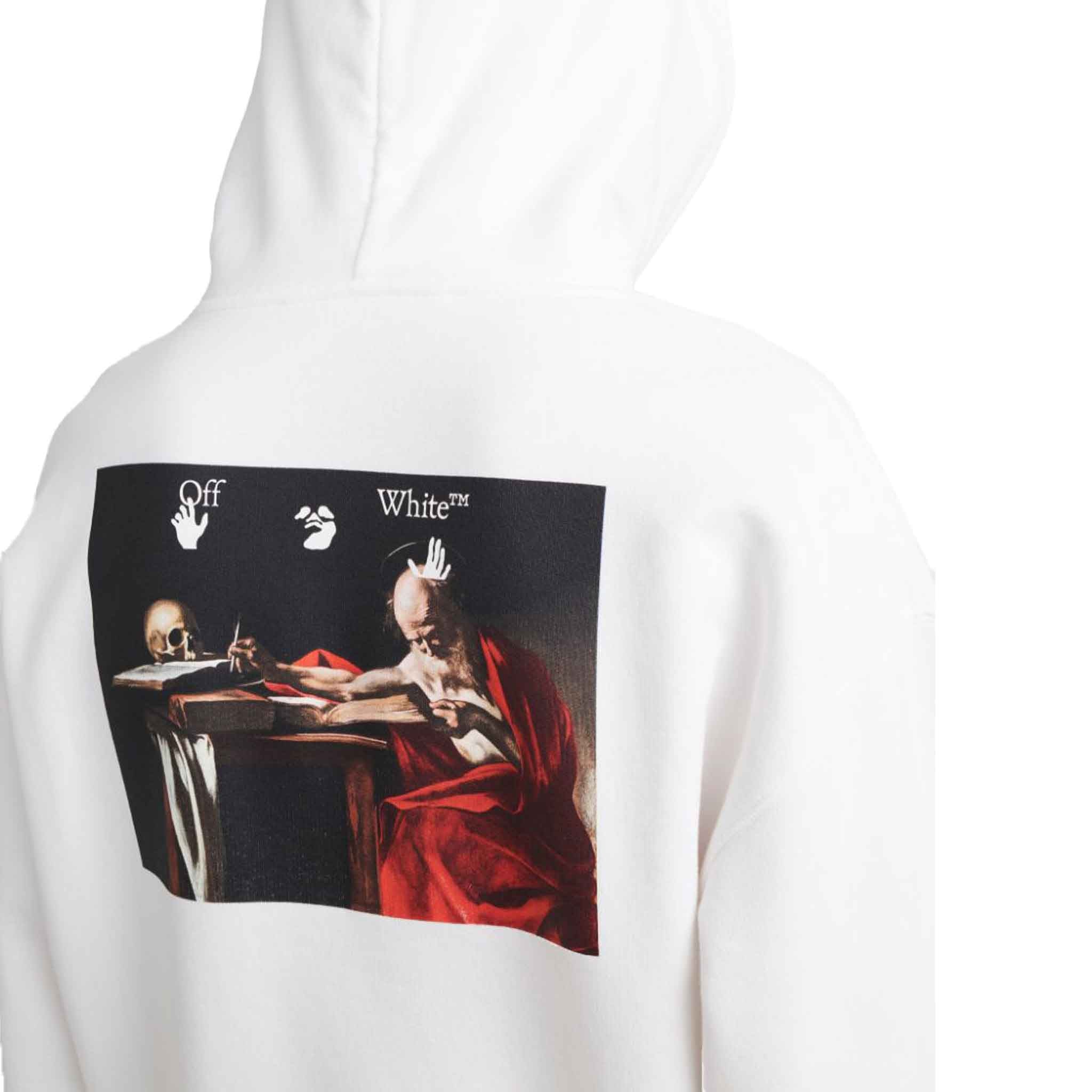 OFF-WHITE Caravaggio Paint Oversized Hoodie in White