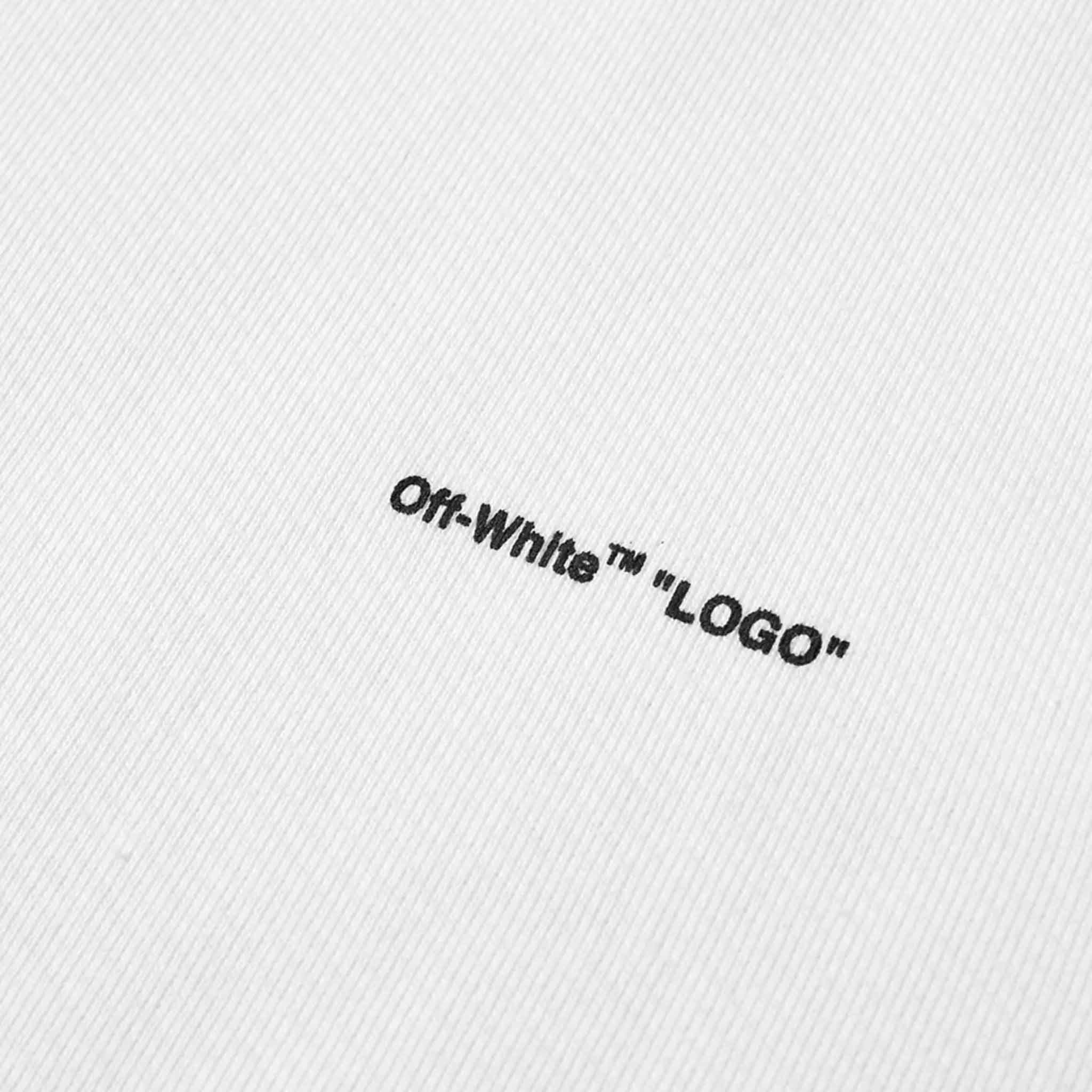 OFF-WHITE OW Logo Slim Crewneck in White