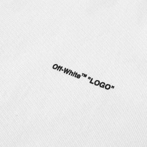 OFF-WHITE OW Logo Slim Crewneck in White