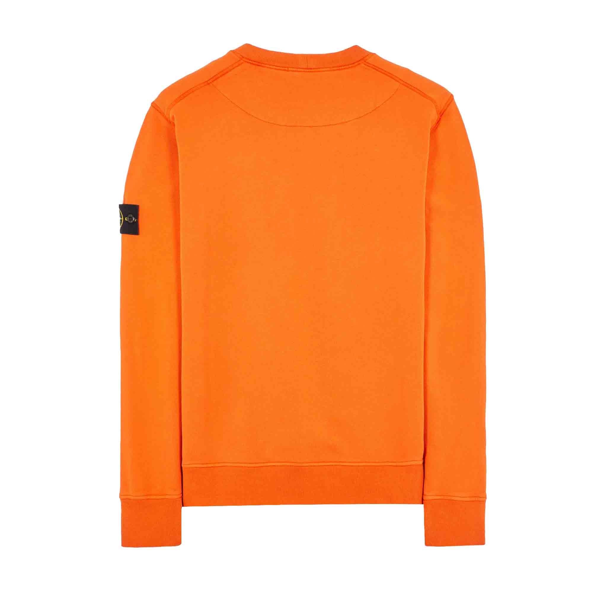 Stone Island Garment Dyed Crewneck Sweatshirt in Orange
