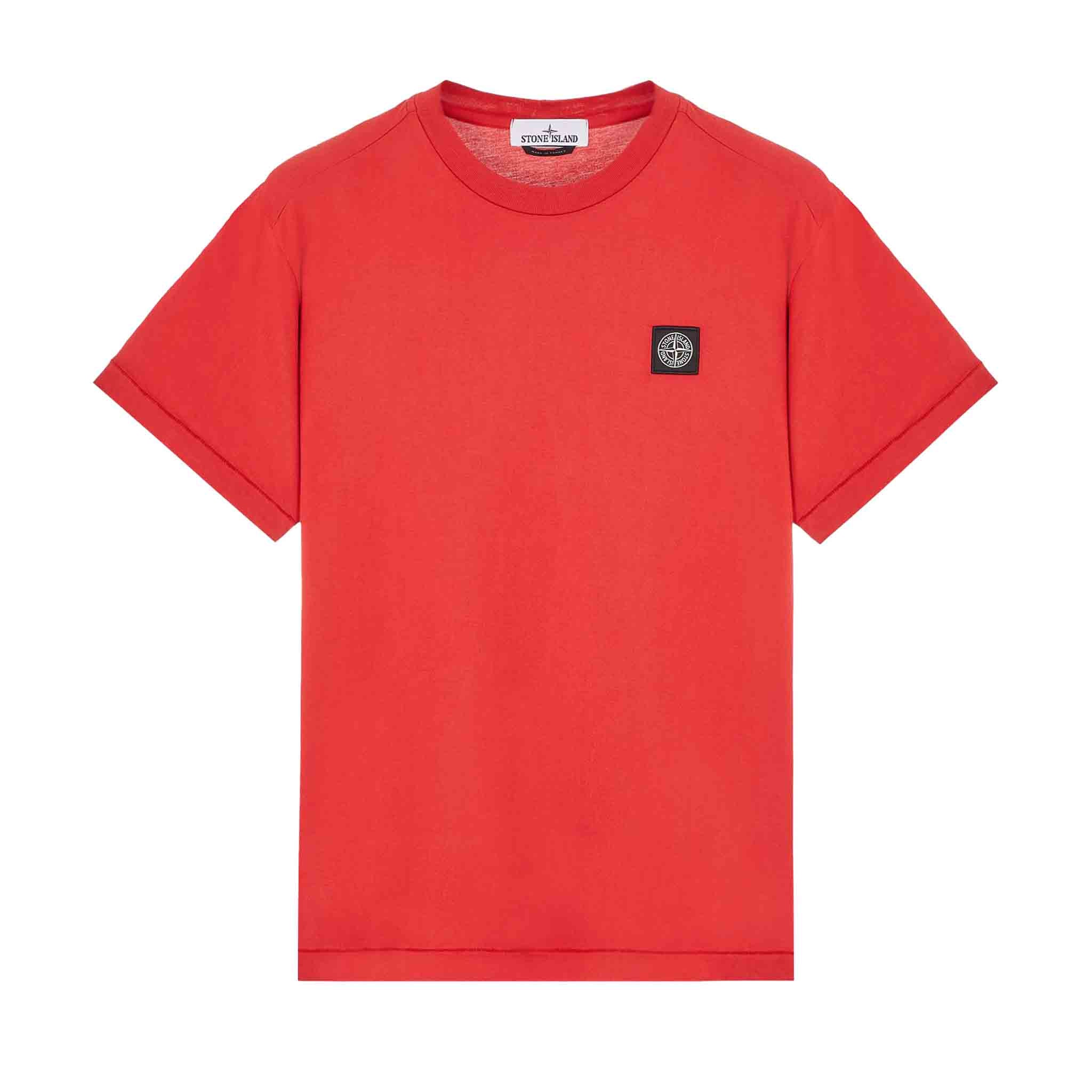 Stone Island Compass Logo T-Shirt in Red