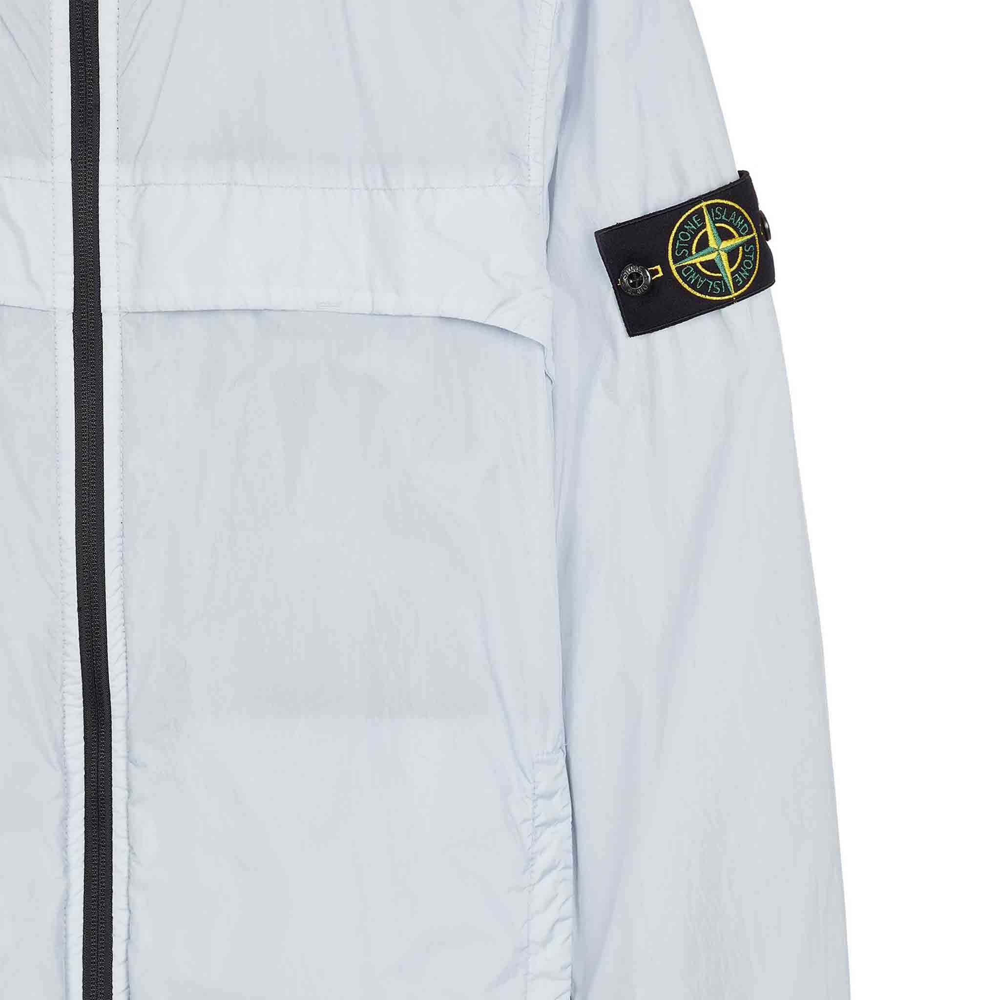 Stone Island Garment Dyed Crinkle Reps R-NY Overshirt in Sky Blue