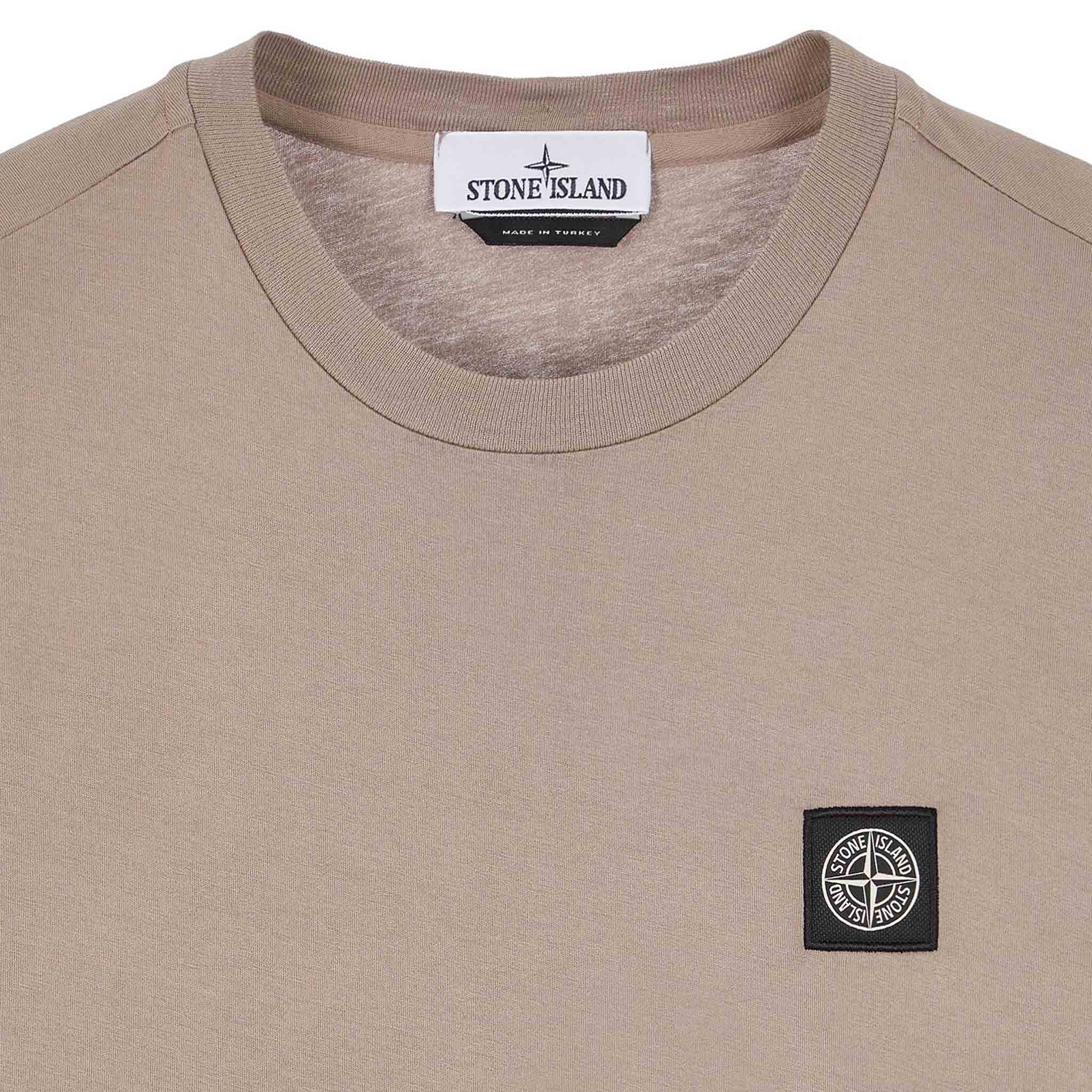 Stone Island Compass Logo T-Shirt in Dove Grey