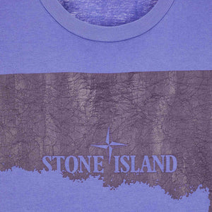 Stone Island "Scratched Paint Two" Print T-Shirt in Lavender