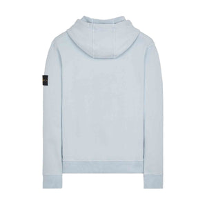 Stone Island Garment Dyed Hooded Sweatshirt in Sky Blue
