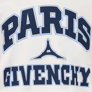 Givenchy Paris Logo Print Oversized Fit T-Shirt in White