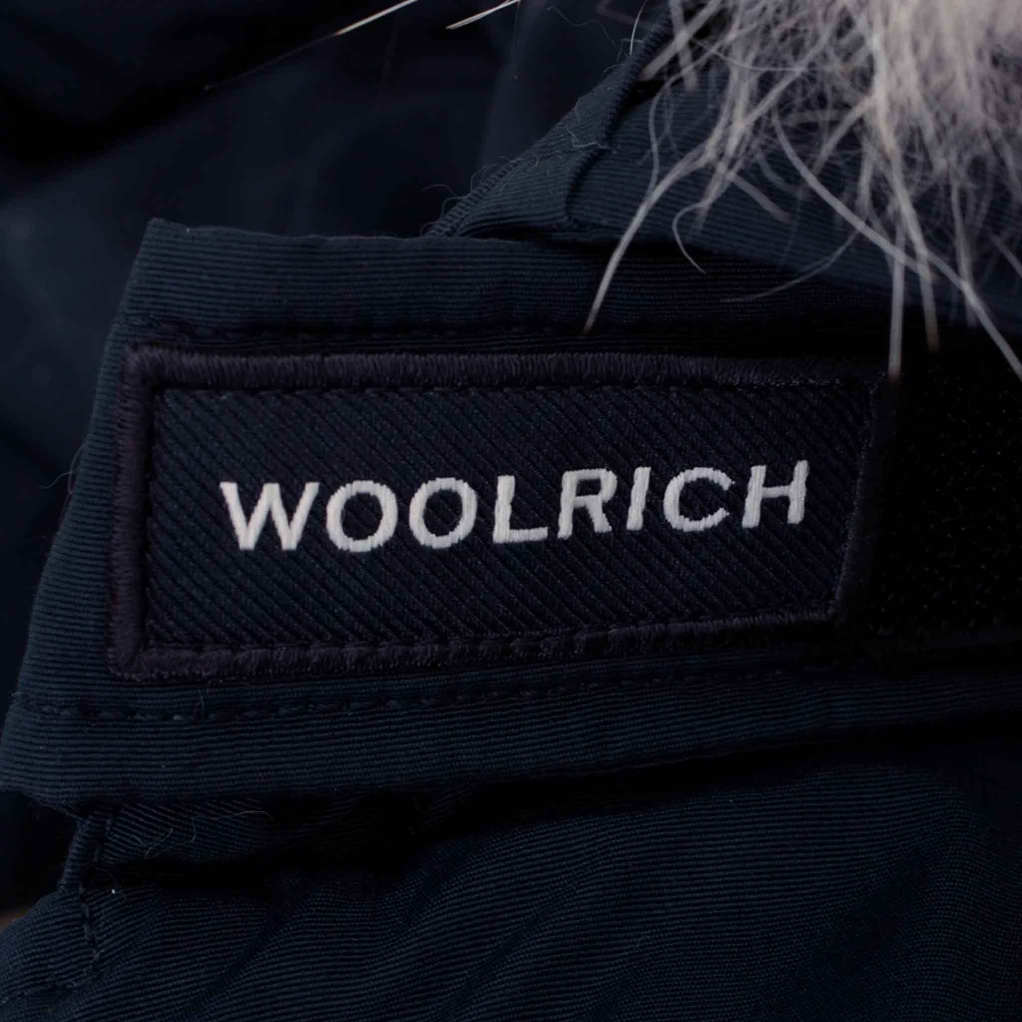 Woolrich Mens Arctic Detachable Fur Parka in Melton Blue