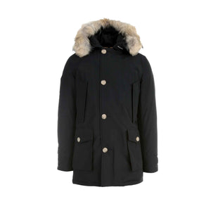 Woolrich Mens Arctic Detachable Fur Parka in Black