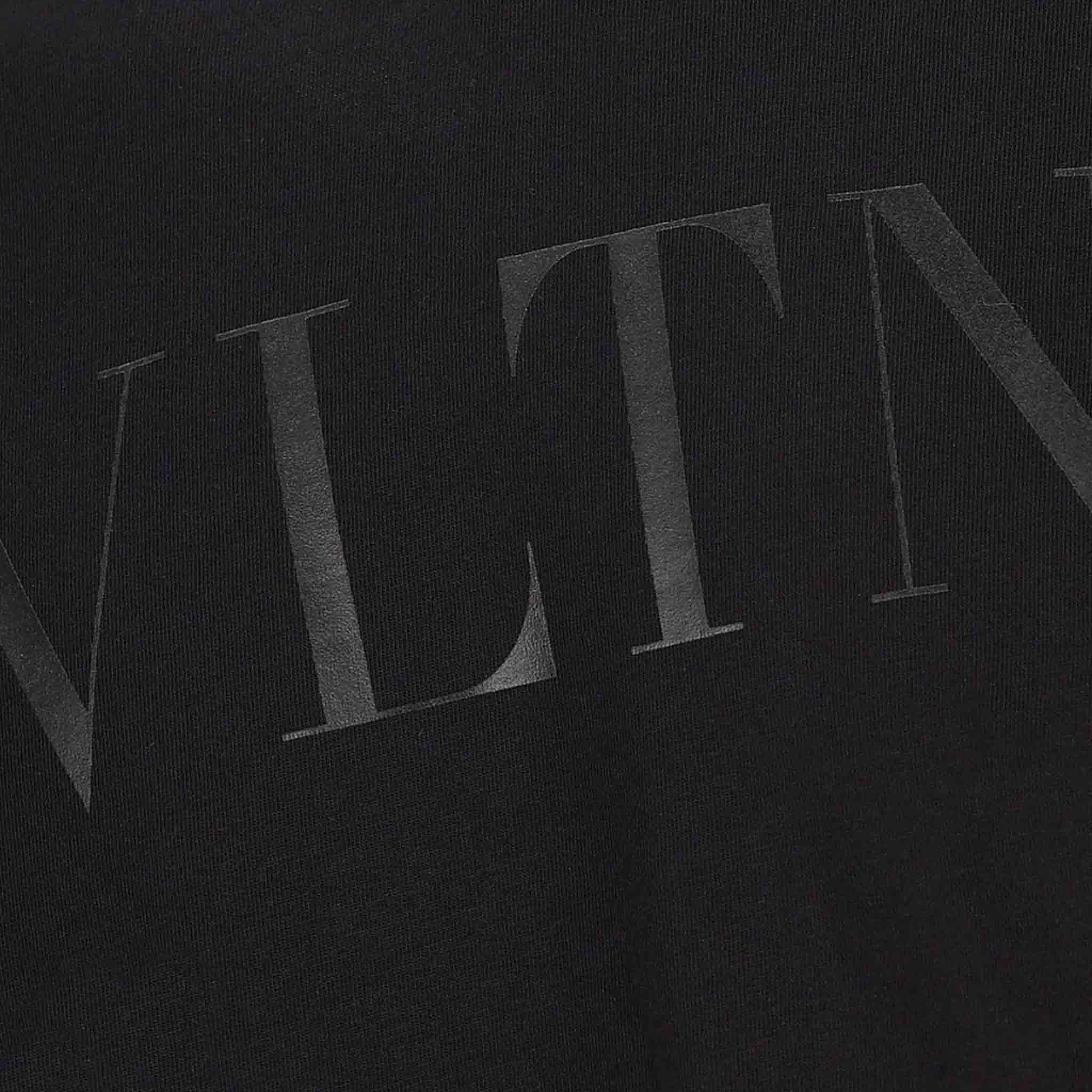 Valentino VLTN Logo Print Sweatshirt in Black
