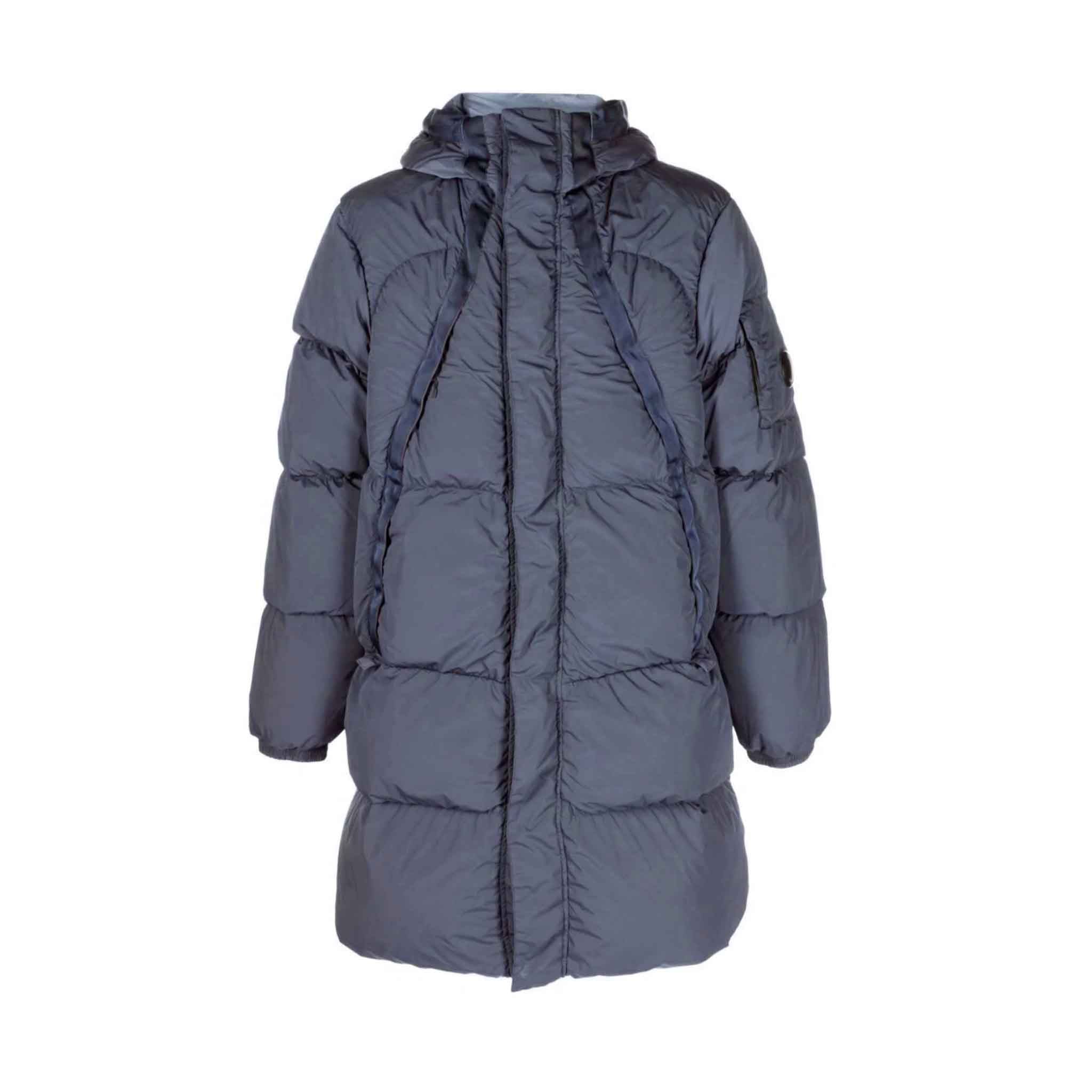 C.P. Company Nycra-R Hooded Down Jacket in Orion Blue