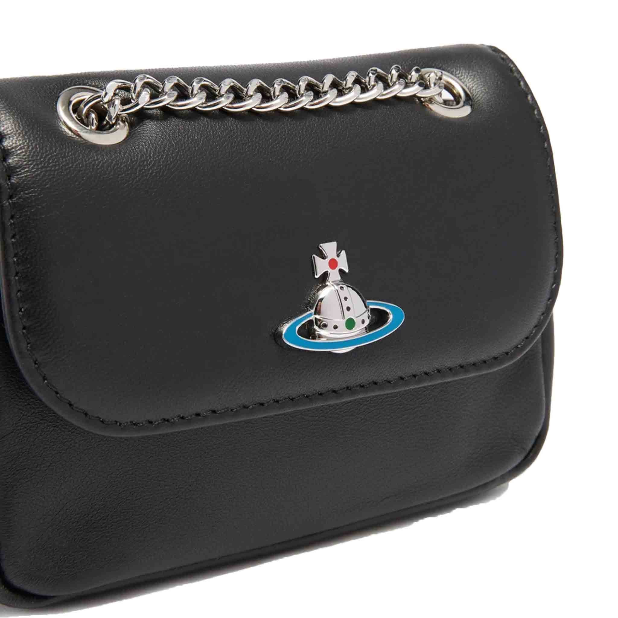 Vivienne Westwood Nappa Small Purse With Chain in Black