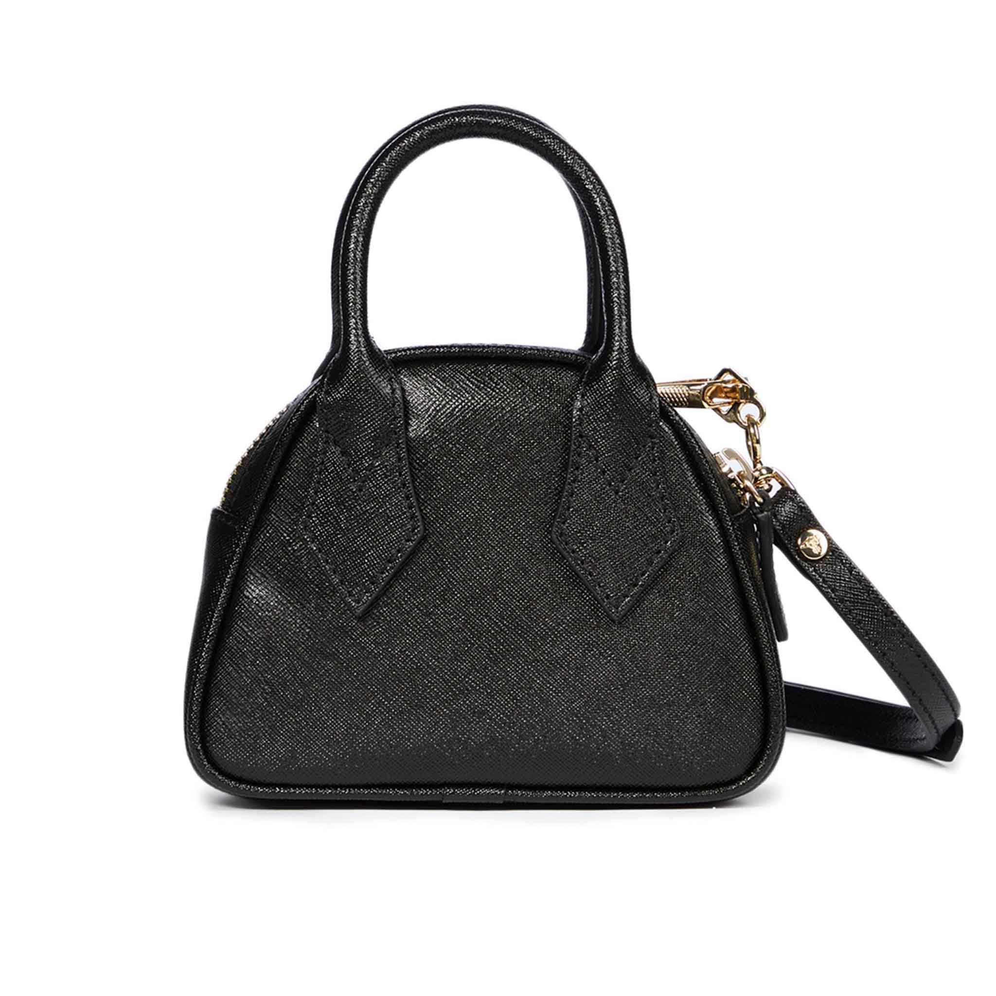 Vivienne Westwood Saffiano Mini Yasmine Bag in Black