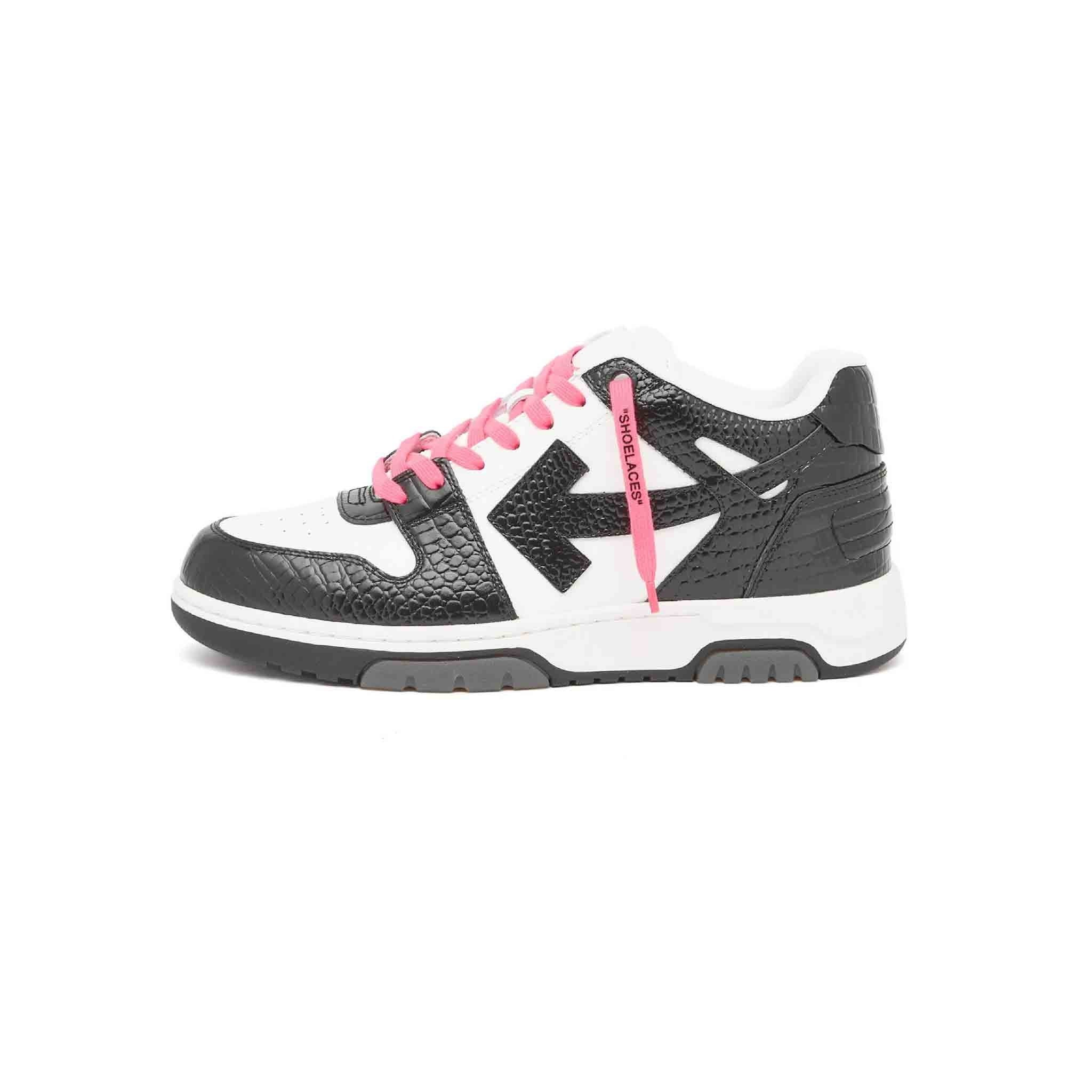 OFF-WHITE Womens Out Of Office Croc Print in White/Black