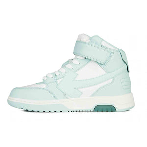 OFF-WHITE Out Of Office Mid Top in Mint Green/ White