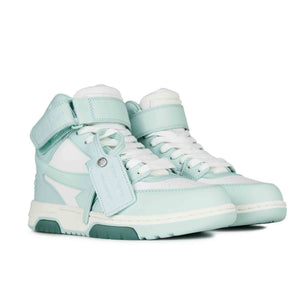 OFF-WHITE Out Of Office Mid Top in Mint Green/ White