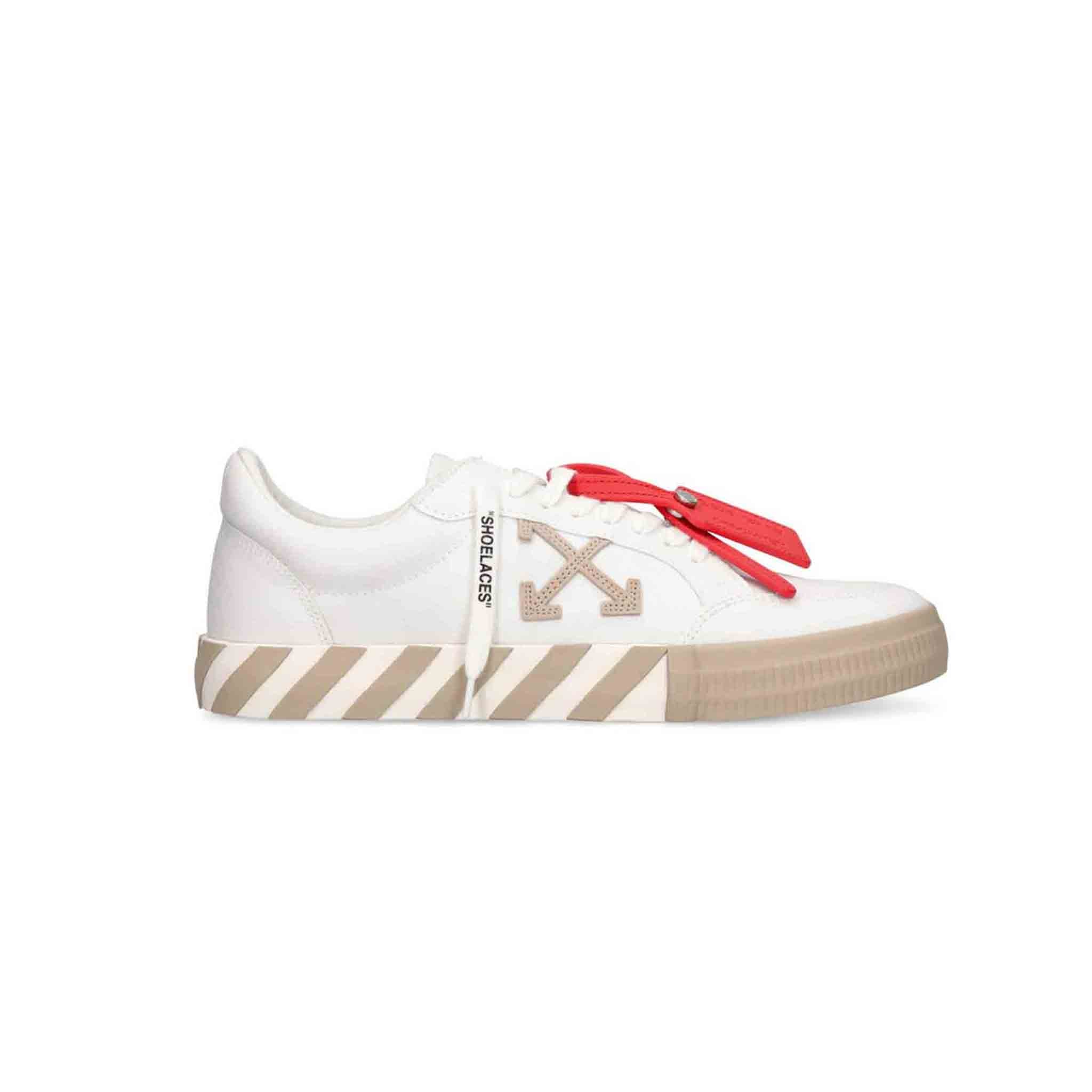 OFF-WHITE Low Vulcanized Canvas in White/Sand