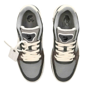 OFF-WHITE Slim Out Of Office Sneaker Leather and Mesh in Dark Grey/White