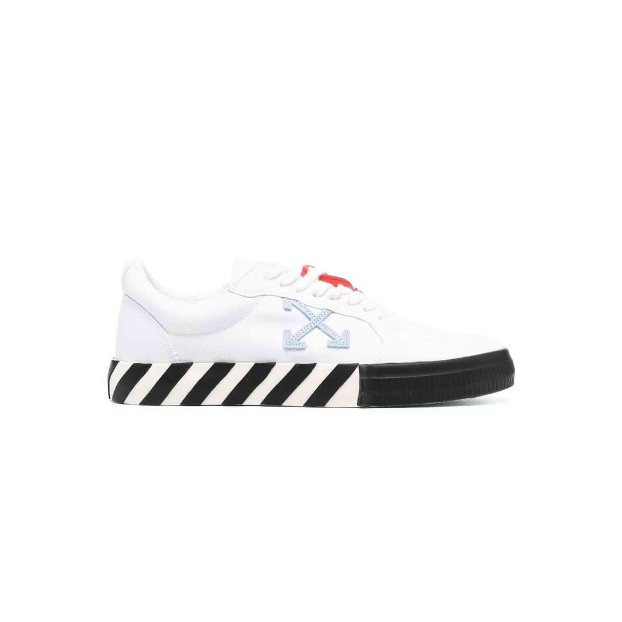 OFF-WHITE Low Vulcanized Canvas in White/Light Blue