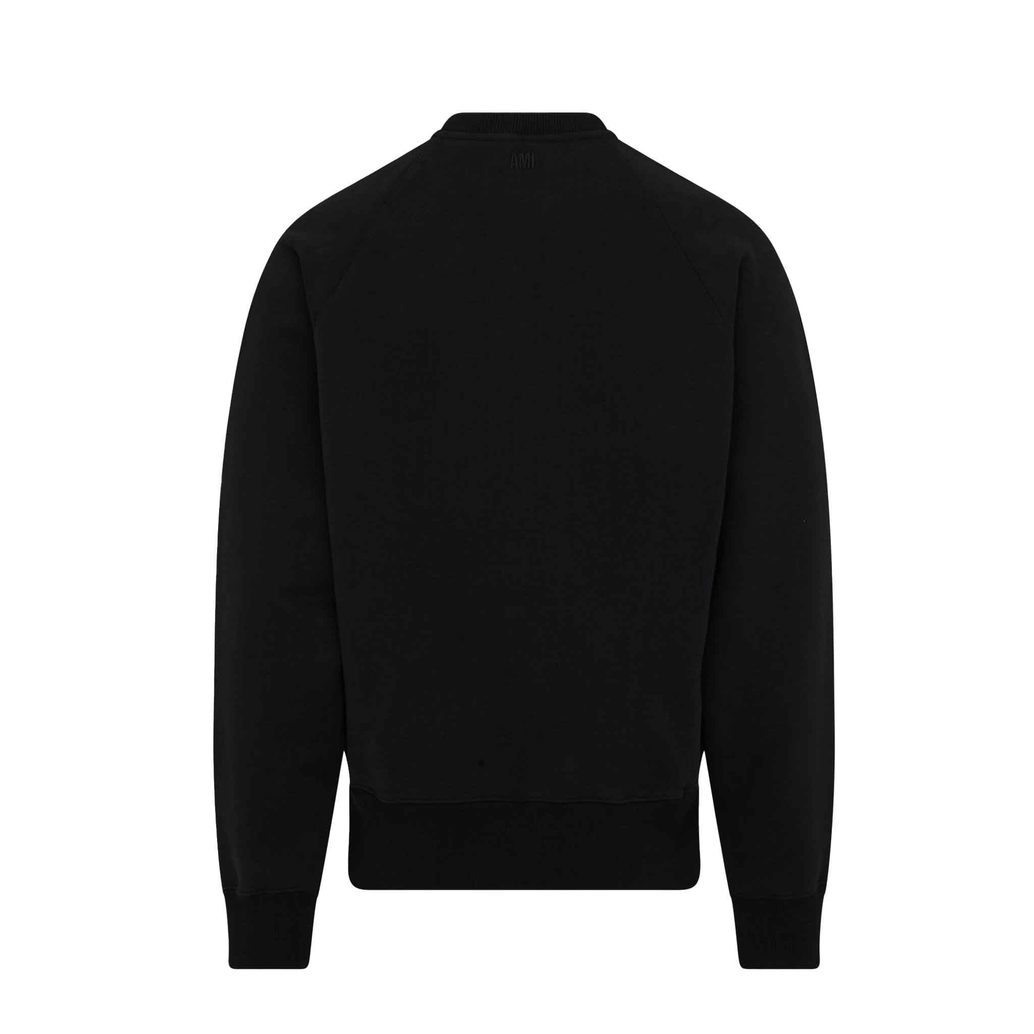 AMI Paris De Coeur Crewneck Sweatshirt in Black
