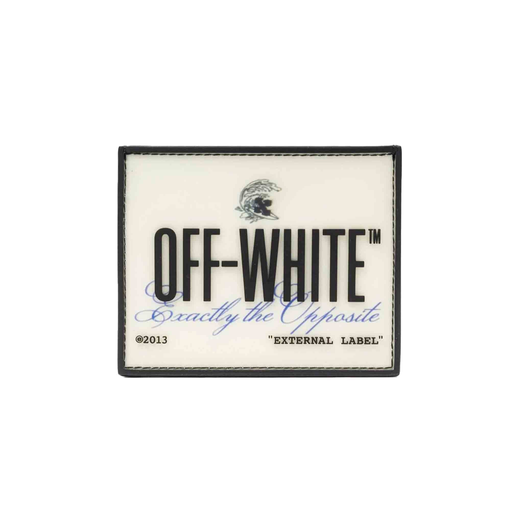 OFF-WHITE Logo Patch Card Case In Black
