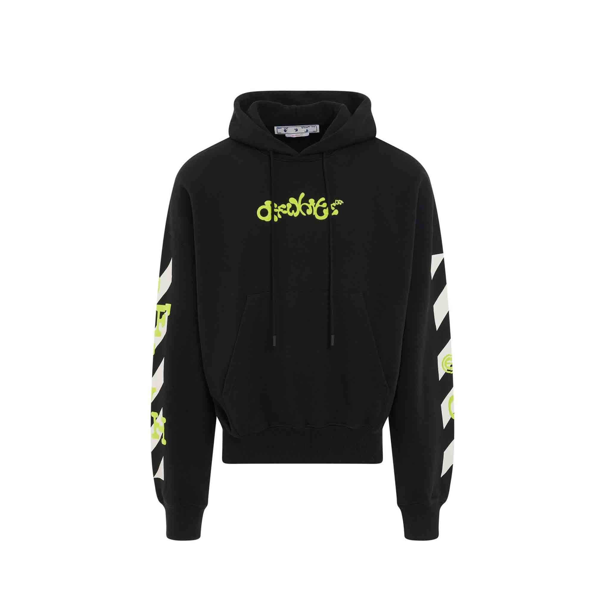 OFF-WHITE Opposite Arrow Boxy Hoodie In Black